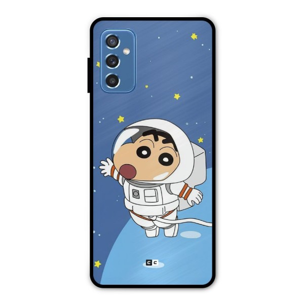 Astronaut Shinchan Metal Back Case for Galaxy M52 5G