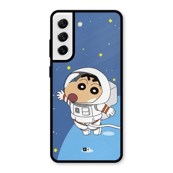 Astronaut Shinchan Metal Back Case for Galaxy S21 FE 5G