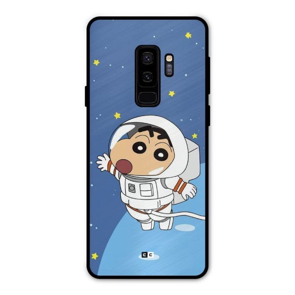 Astronaut Shinchan Metal Back Case for Galaxy S9 Plus