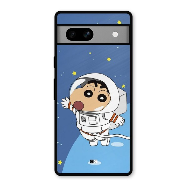 Astronaut Shinchan Metal Back Case for Google Pixel 7a