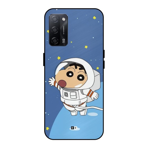 Astronaut Shinchan Metal Back Case for Oppo A53s 5G