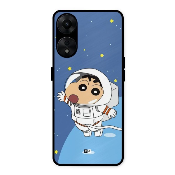 Astronaut Shinchan Metal Back Case for Oppo A78 5G