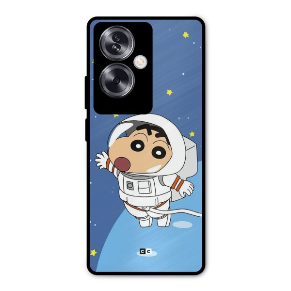 Astronaut Shinchan Metal Back Case for Oppo A79 5G