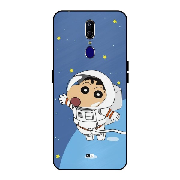 Astronaut Shinchan Metal Back Case for Oppo F11