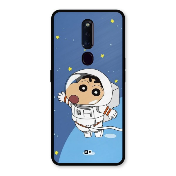 Astronaut Shinchan Metal Back Case for Oppo F11 Pro