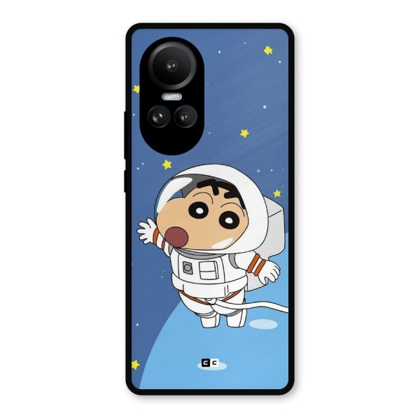 Astronaut Shinchan Metal Back Case for Oppo Reno10