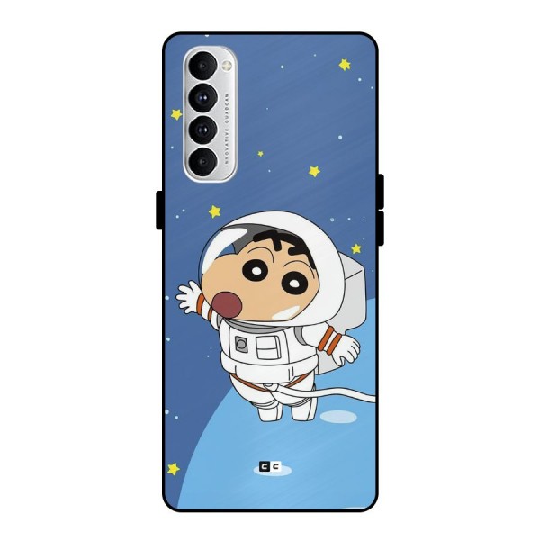 Astronaut Shinchan Metal Back Case for Oppo Reno4 Pro