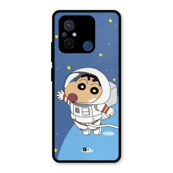 Astronaut Shinchan Metal Back Case for Poco C55