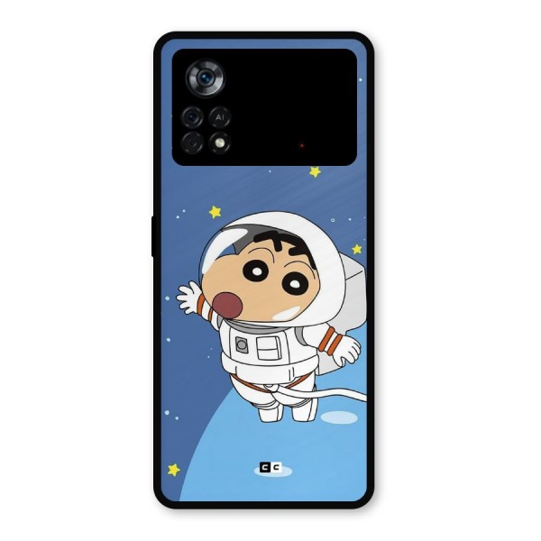 Astronaut Shinchan Metal Back Case for Poco X4 Pro 5G