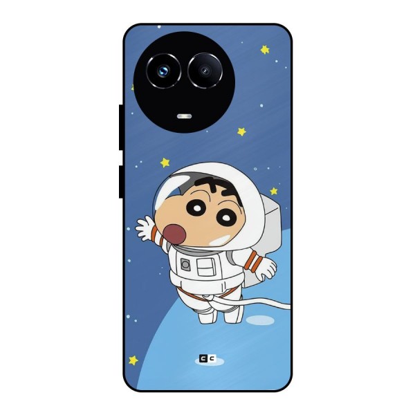 Astronaut Shinchan Metal Back Case for Realme 11X