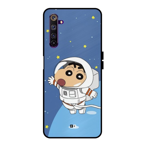 Astronaut Shinchan Metal Back Case for Realme 6 Pro