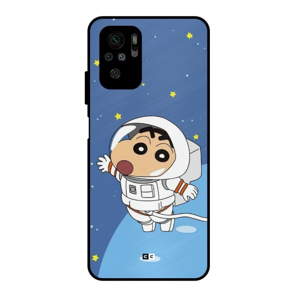 Astronaut Shinchan Metal Back Case for Redmi Note 10