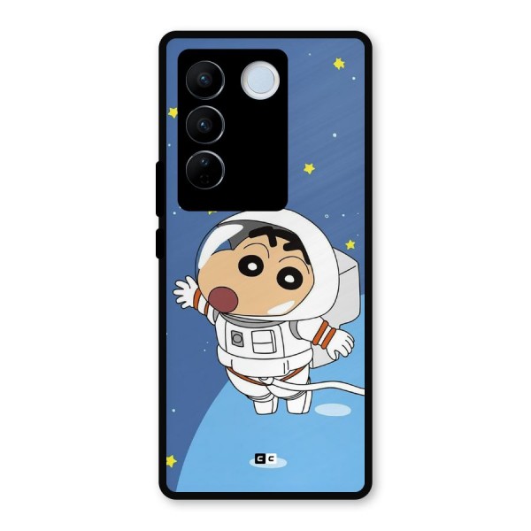 Astronaut Shinchan Metal Back Case for Vivo V27 Pro