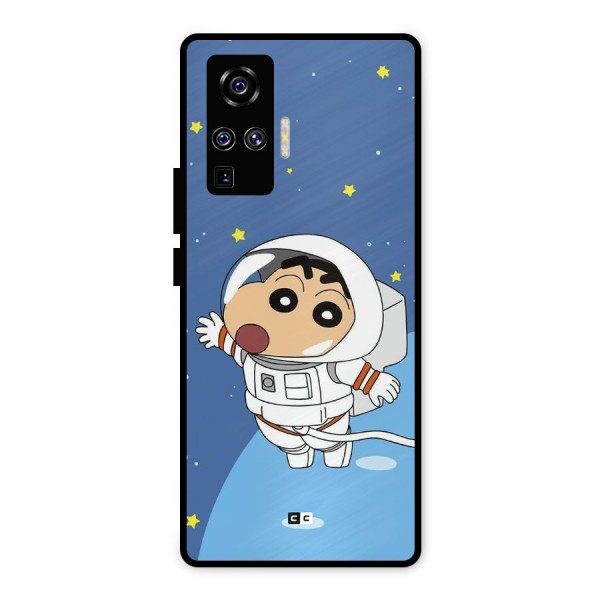 Astronaut Shinchan Metal Back Case for Vivo X50 Pro