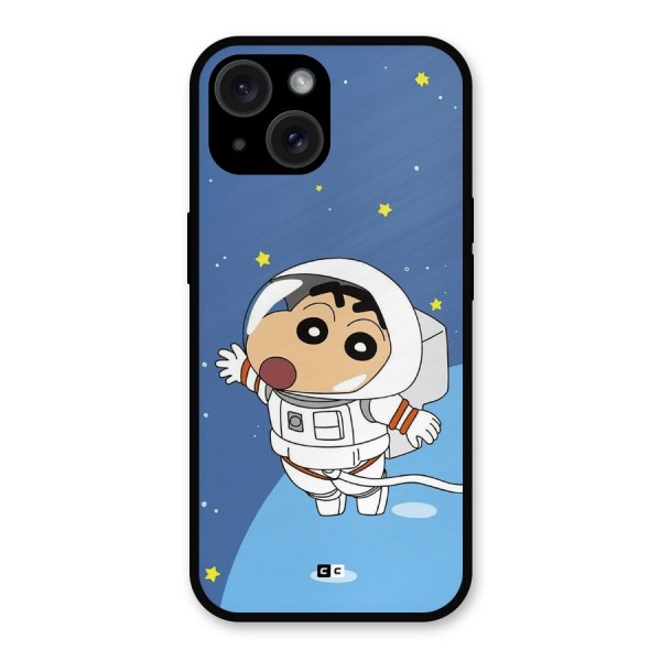 Astronaut Shinchan Metal Back Case for iPhone 15