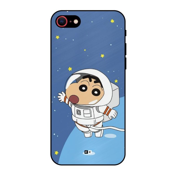 Astronaut Shinchan Metal Back Case for iPhone 8