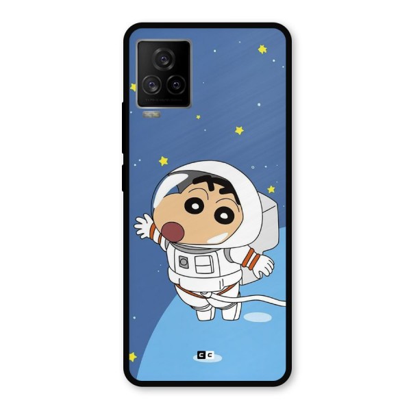 Astronaut Shinchan Metal Back Case for iQOO 7 Legend 5G