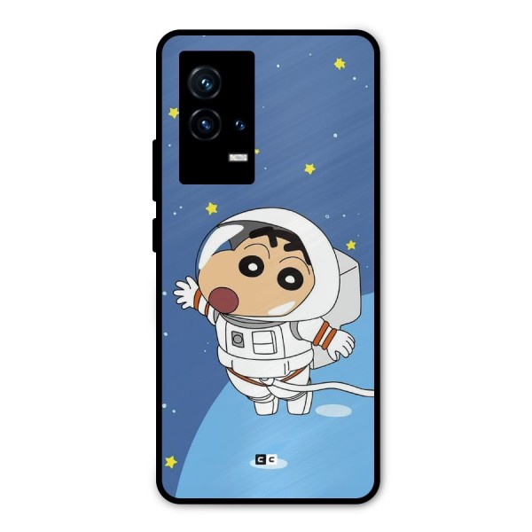 Astronaut Shinchan Metal Back Case for iQOO 9 5G