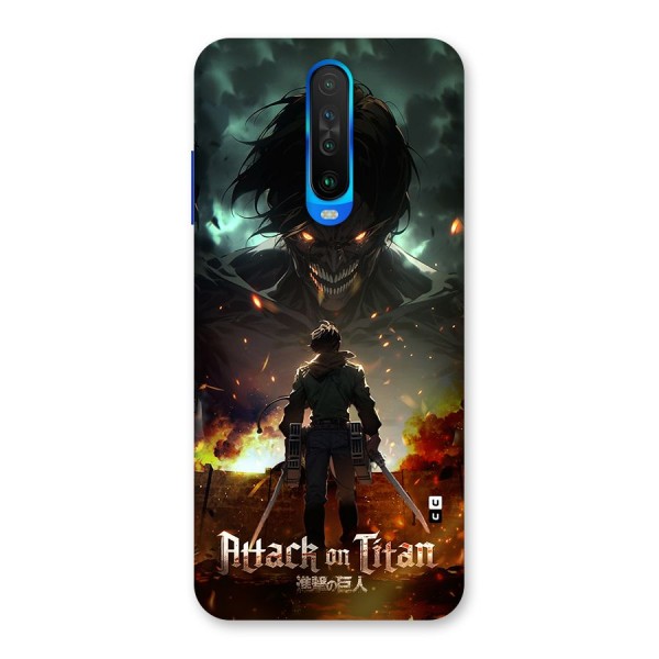 Atack On Titan Back Case for Poco X2