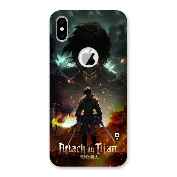 Atack On Titan Back Case for iPhone XS Logo Cut