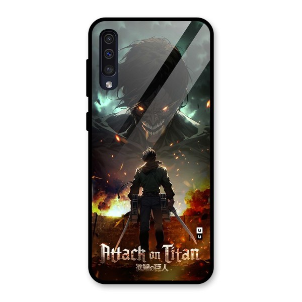 Atack On Titan Glass Back Case for Galaxy A50s