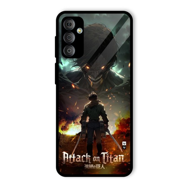 Atack On Titan Glass Back Case for Galaxy F23