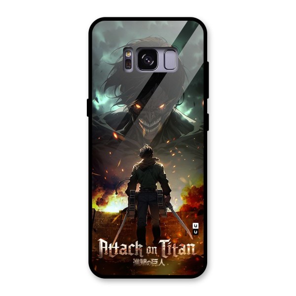 Atack On Titan Glass Back Case for Galaxy S8