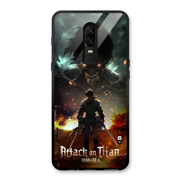 Atack On Titan Glass Back Case for OnePlus 6