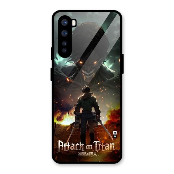 Atack On Titan Glass Back Case for OnePlus Nord