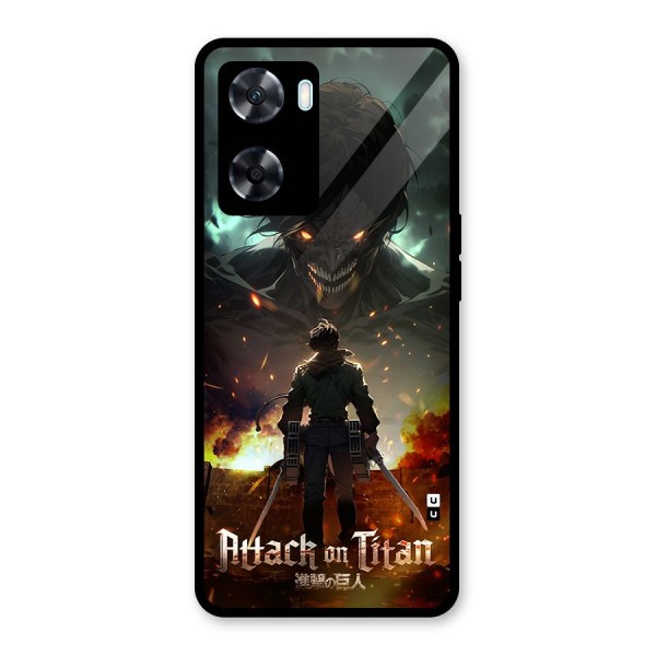 Atack On Titan Glass Back Case for Oppo A77s