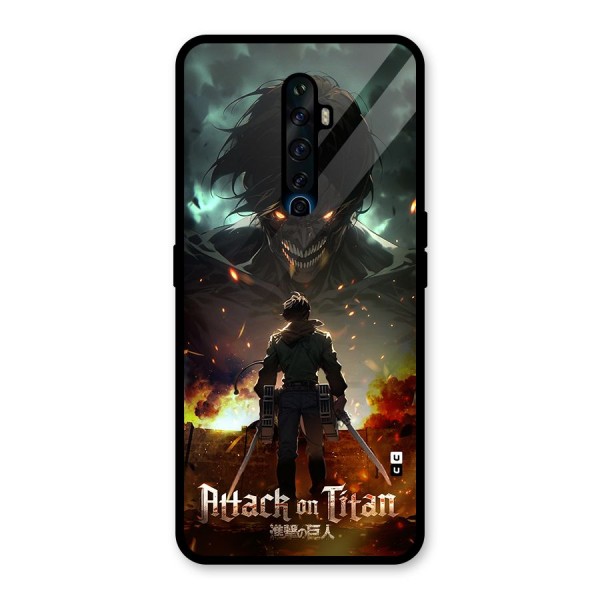 Atack On Titan Glass Back Case for Oppo Reno2 Z