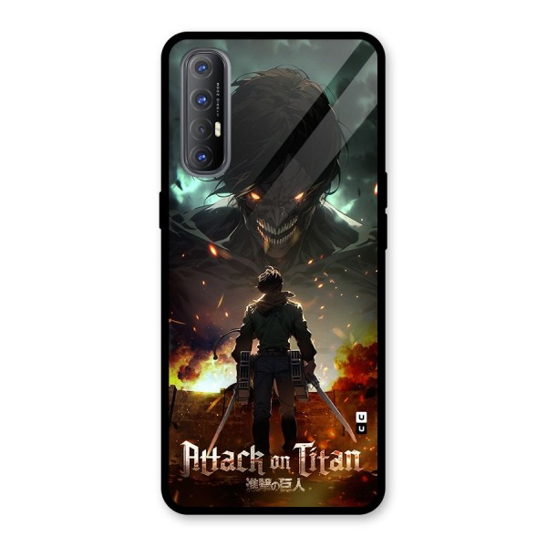 Atack On Titan Glass Back Case for Oppo Reno3 Pro