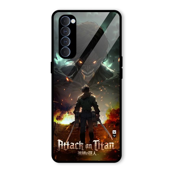 Atack On Titan Glass Back Case for Oppo Reno4 Pro