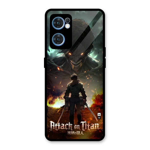 Atack On Titan Glass Back Case for Oppo Reno7 5G