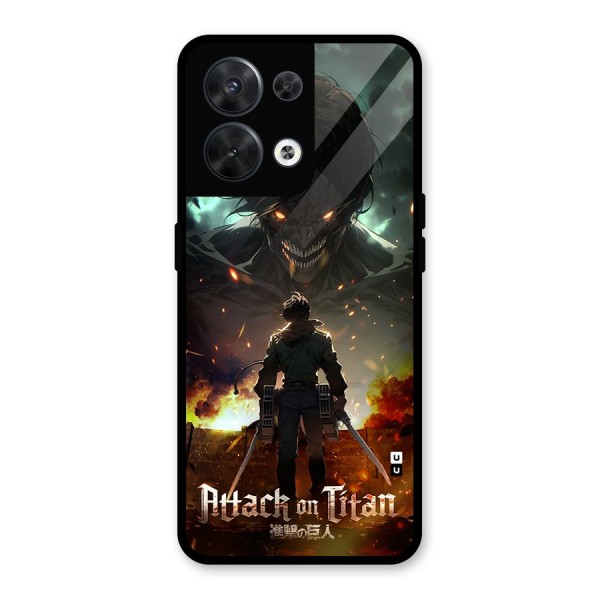 Atack On Titan Glass Back Case for Oppo Reno8 5G