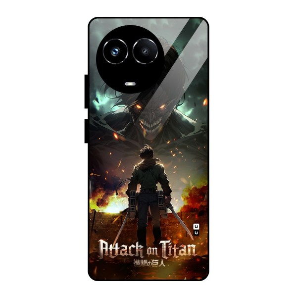 Atack On Titan Glass Back Case for Realme 11X