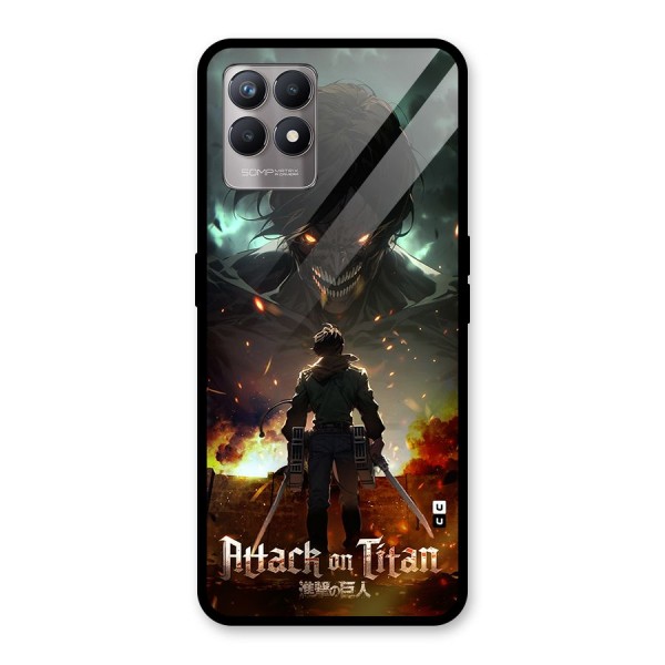 Atack On Titan Glass Back Case for Realme 8i