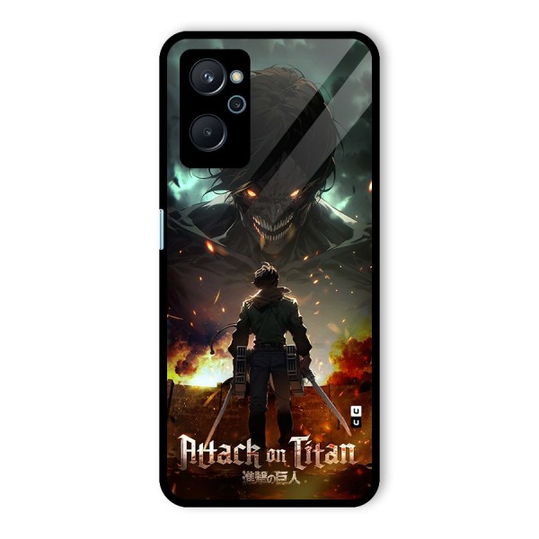 Atack On Titan Glass Back Case for Realme 9i