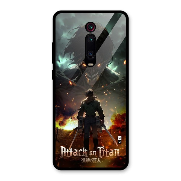 Atack On Titan Glass Back Case for Redmi K20