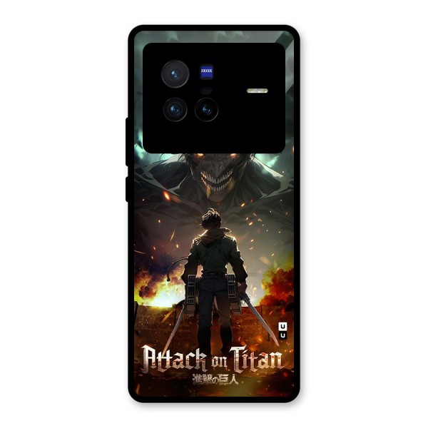 Atack On Titan Glass Back Case for Vivo X80