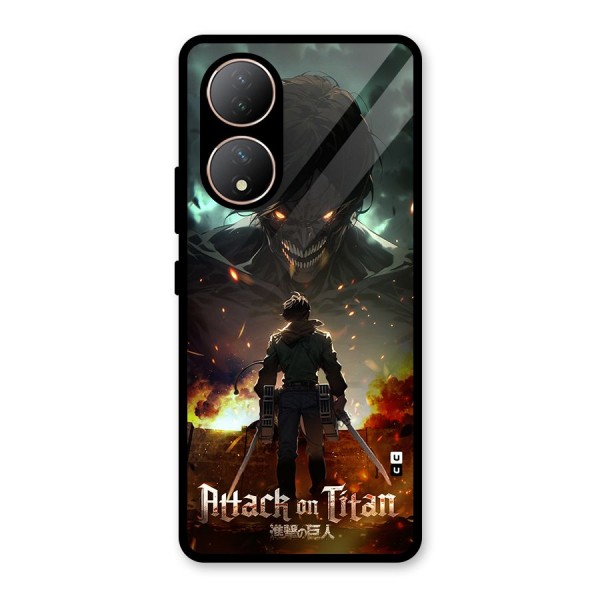 Atack On Titan Glass Back Case for Vivo Y100A