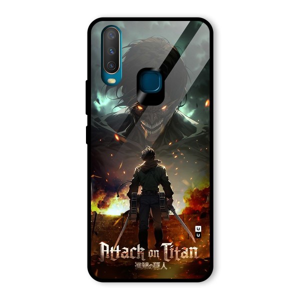 Atack On Titan Glass Back Case for Vivo Y12