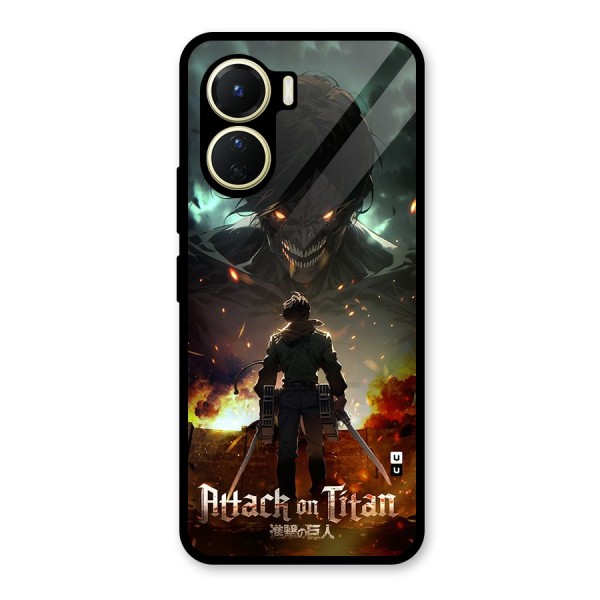 Atack On Titan Glass Back Case for Vivo Y16