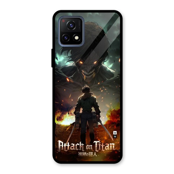 Atack On Titan Glass Back Case for Vivo Y72 5G