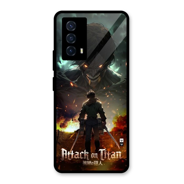 Atack On Titan Glass Back Case for Vivo iQOO Z5