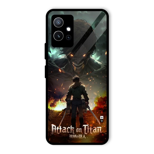 Atack On Titan Glass Back Case for Vivo iQOO Z6