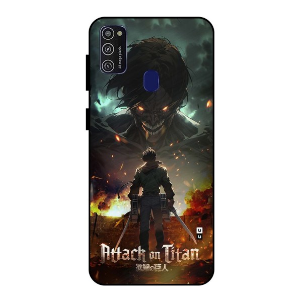 Atack On Titan Metal Back Case for Galaxy M21