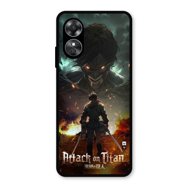 Atack On Titan Metal Back Case for Oppo A17