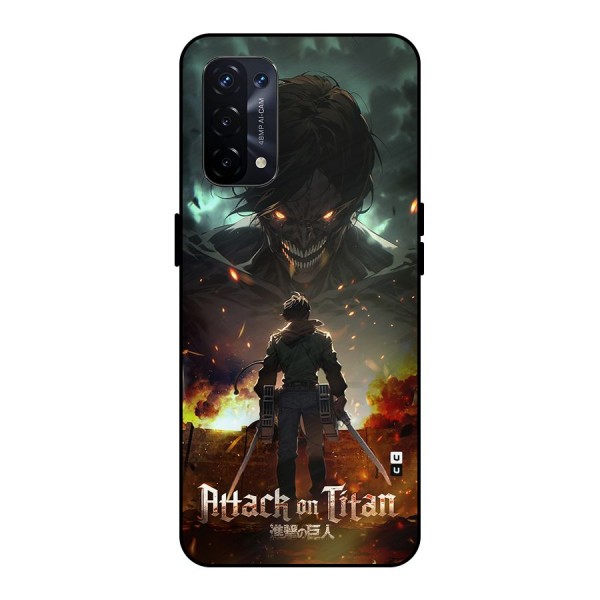 Atack On Titan Metal Back Case for Oppo A74 5G