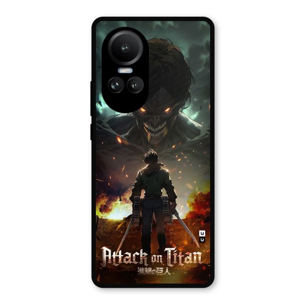 Atack On Titan Metal Back Case for Oppo Reno10 Pro